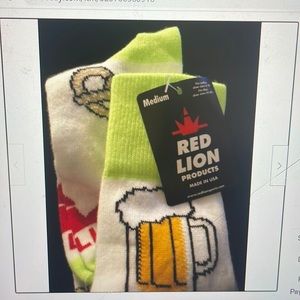 Beer & Pretzels Socks  - Medium NWT